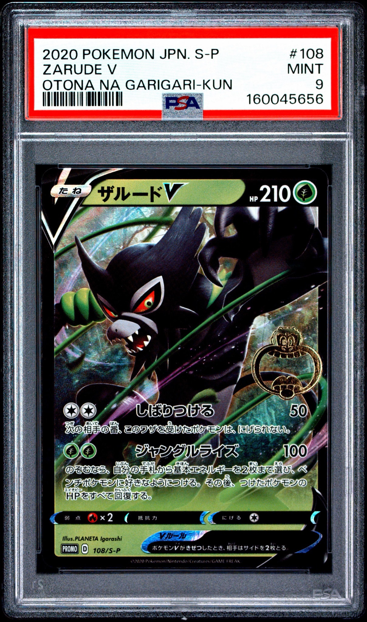 ポケモンカードゲーム　ザルードv ガリガリ君 ザルードV ガリガリ君: プロモ[S-P 108](プロモーションカード「S-P