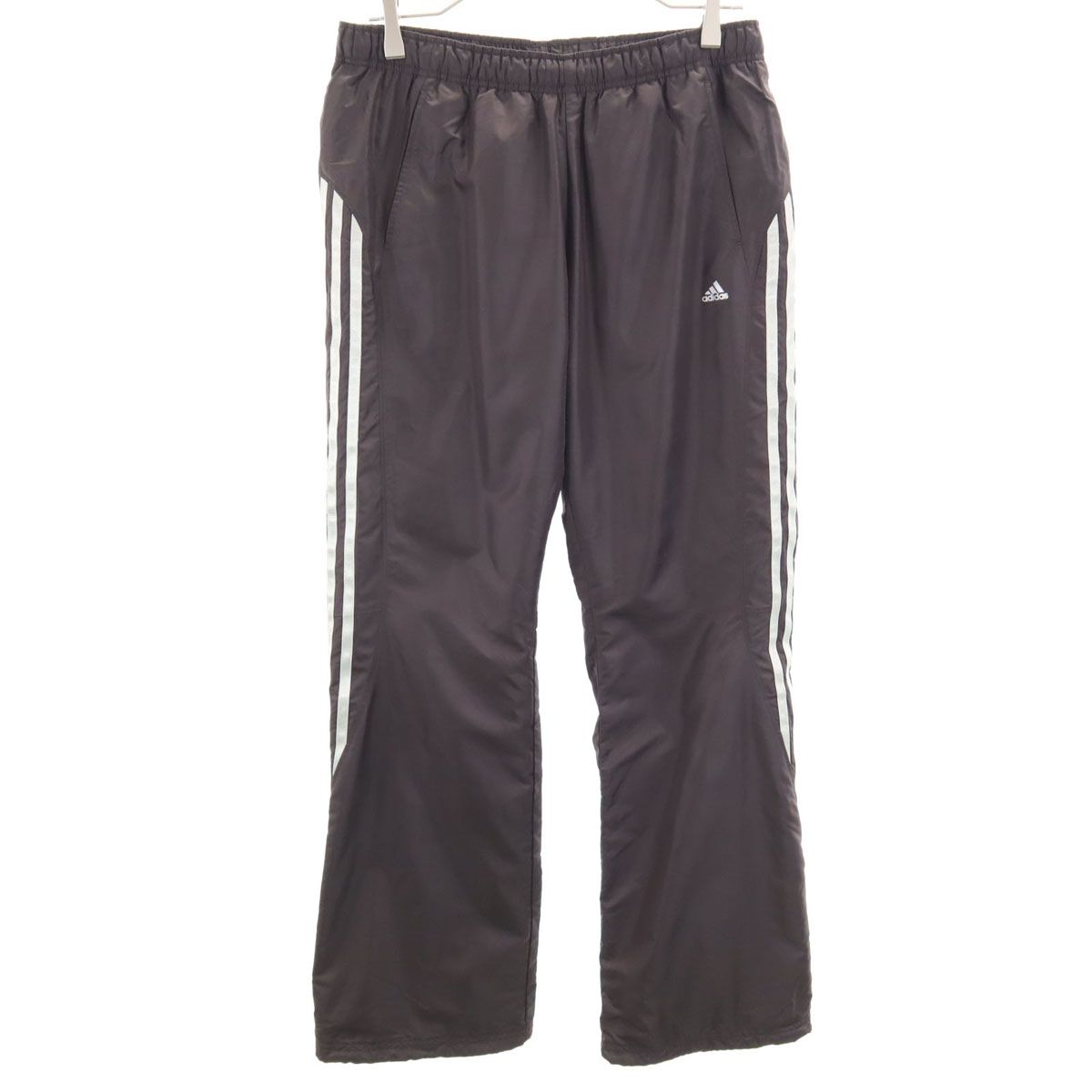 adidas アディダス トレーニング パンツ L ブラウン系 3ライン 裏メッシュ