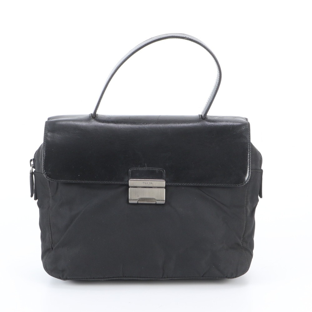 ■美品 プラダ テスート ナイロンハンドバッグ レザー×ナイロン