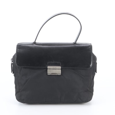 ■美品 プラダ テスート ナイロンハンドバッグ レザー×ナイロン