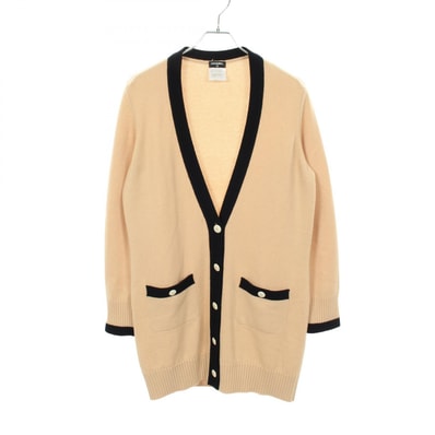 シャネル CHANEL ココマークボタン ロング カーディガン 衣料品 トップス カシミヤ レディース ベージュ系 / ネイビー系 P47655K06091 【中古】