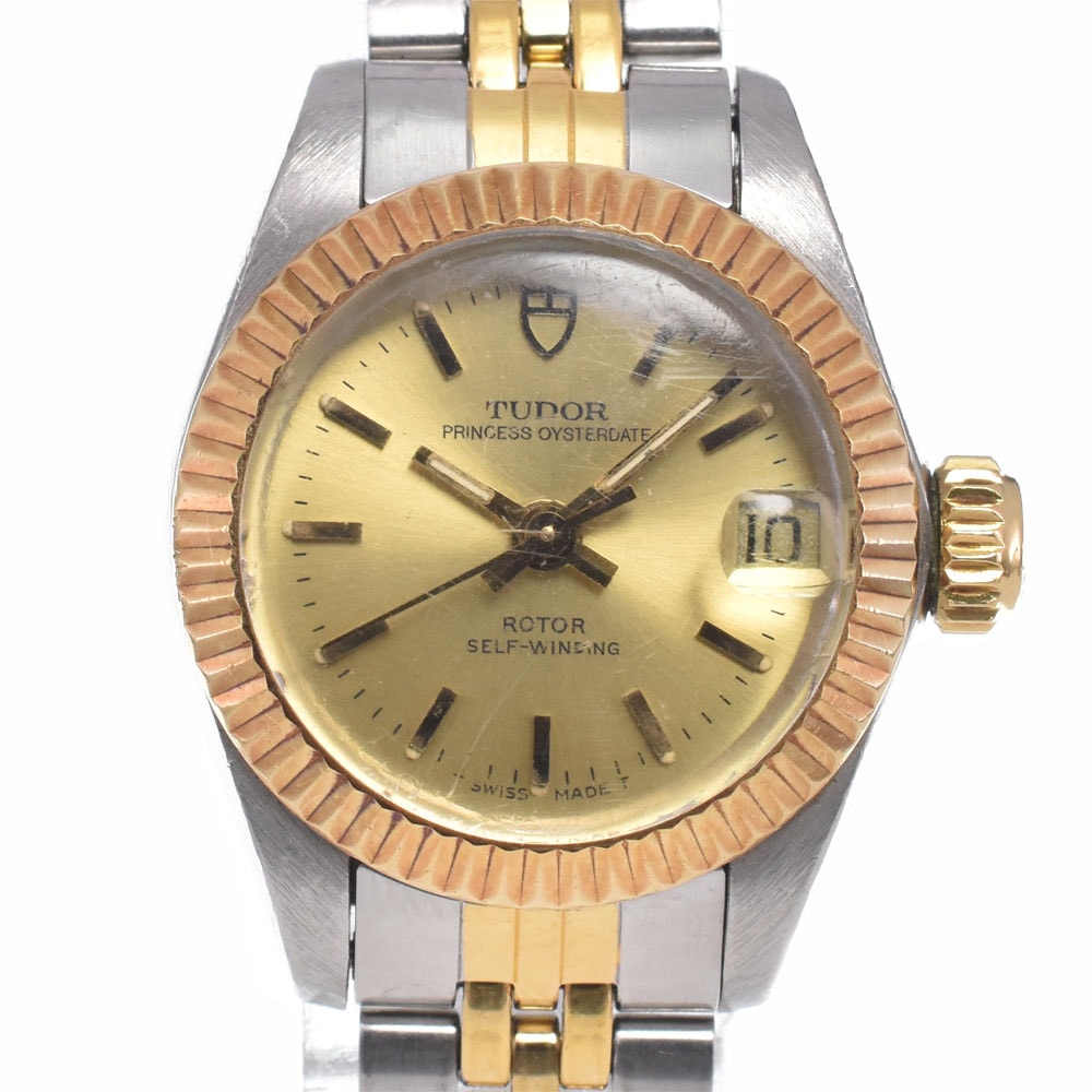 チューダー TUDOR 92313 プリンセス オイスターデイト デイト ゴールド 自動巻き レディース 良品 腕時計 J#150509