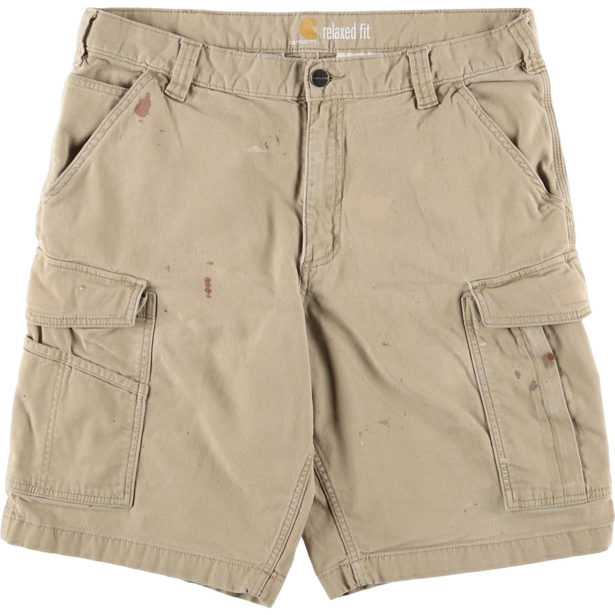 古着 カーハート Carhartt RELAXED FIT ペイント ダック カーゴショーツ ハーフパンツ メンズw35相当/eaa547694