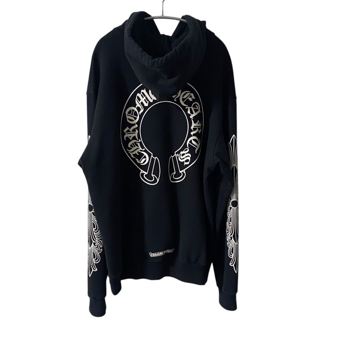 Chrome Hearts Horse Shoe Floral Pullover Hoodie "Black"
