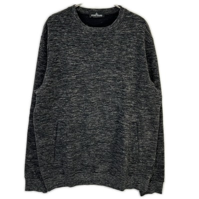 ストーンアイランド グレー 671960107 SHADOW PROJECT MELANGE WOOL POCKET SWEATSHIRT XL