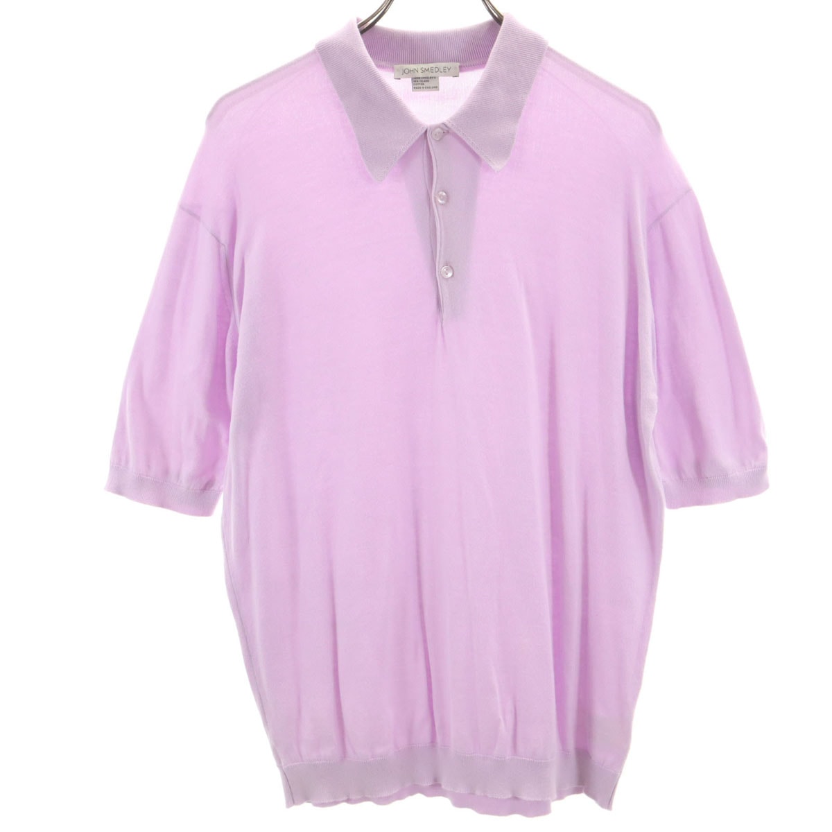 JOHN SMEDLEY ジョンスメドレー 半袖 ニット ポロシャツ M パープル系