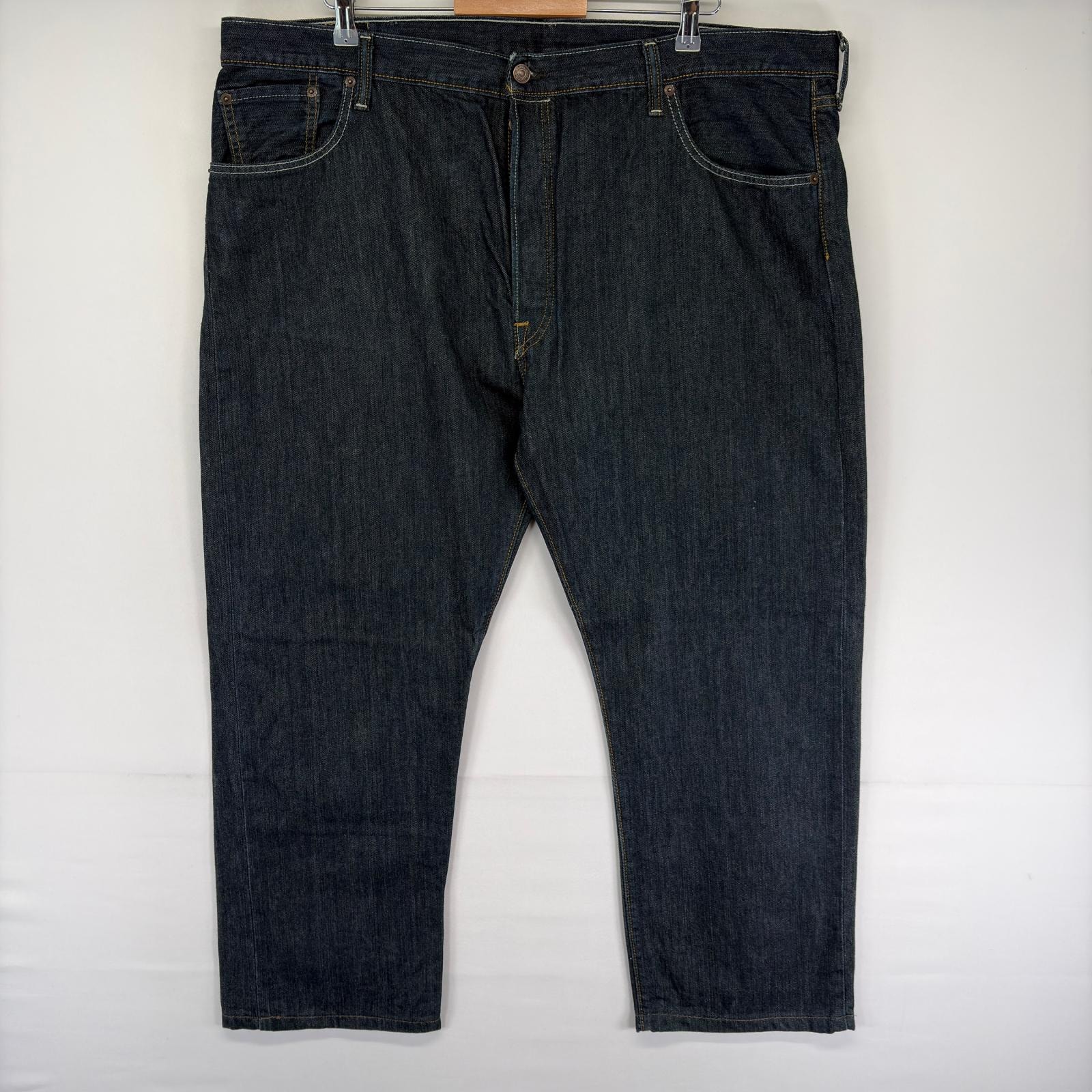 古着 リーバイス Levi's デニム パンツ ストレート ボタンフライ 5ポケット 大きいサイズ Gパン 501 W44 L32  ブルー系 メンズ