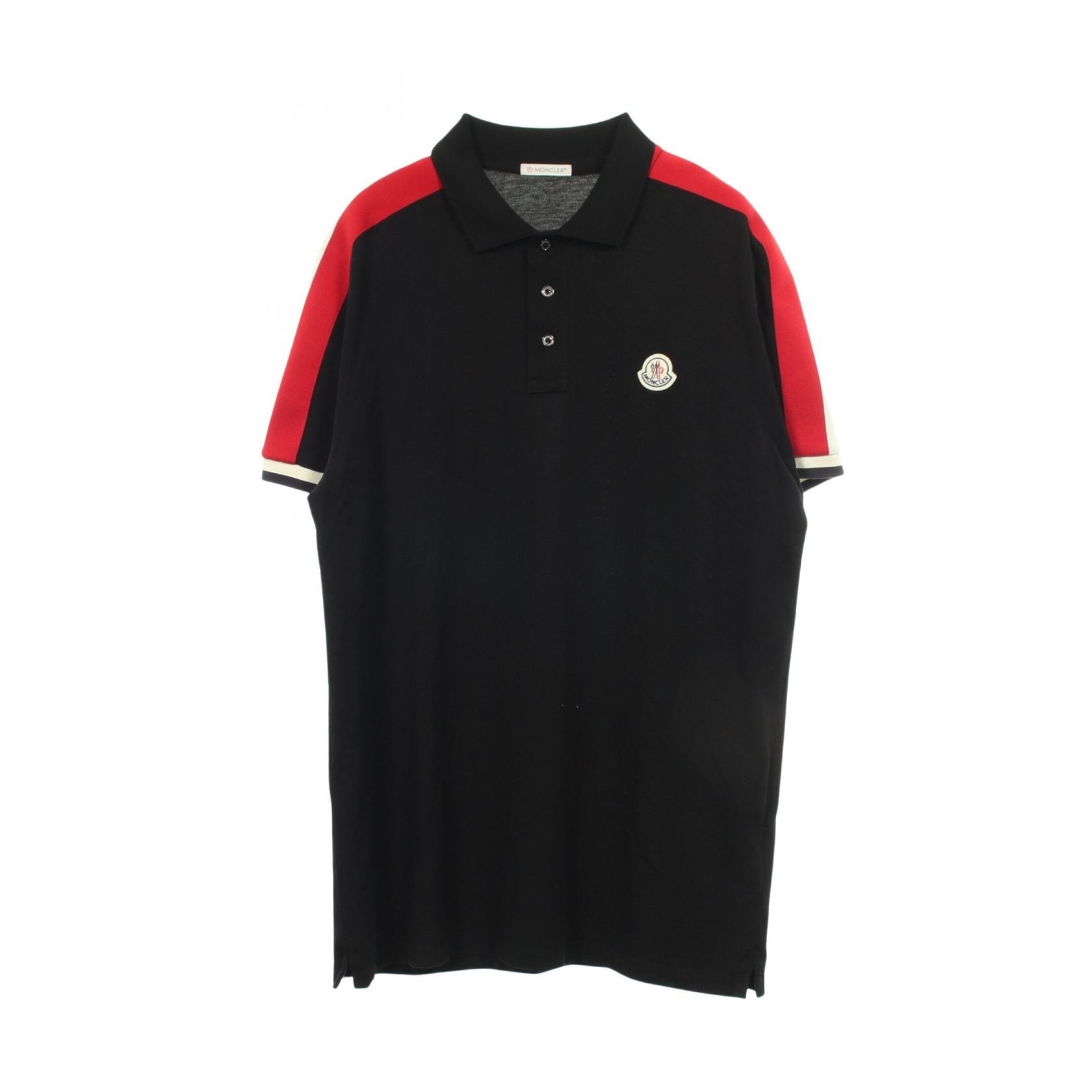モンクレール MONCLER ポロシャツ 衣料品 トップス コットン メンズ ブラック系 【中古】
