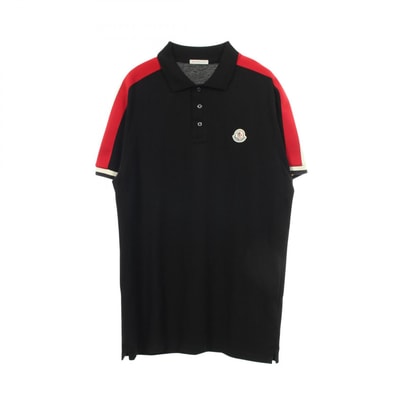モンクレール MONCLER ポロシャツ 衣料品 トップス コットン メンズ ブラック系 【中古】