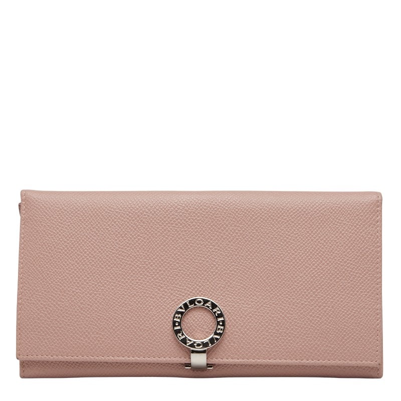 ブルガリ ブルガリブルガリ 長財布 ピンク レザー レディース BVLGARI 中古