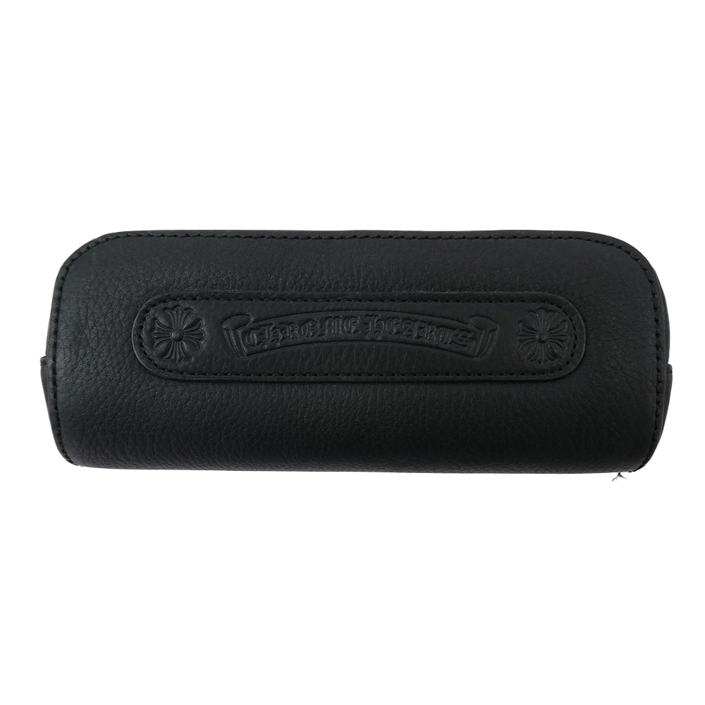 CHROME HEARTS クロムハーツ(原本無) その他アクセサリー EYEWEAR CASE 1 レザー スクロールラベル CHプラス アイウェアケース 眼鏡ケース ブラック系【中古】