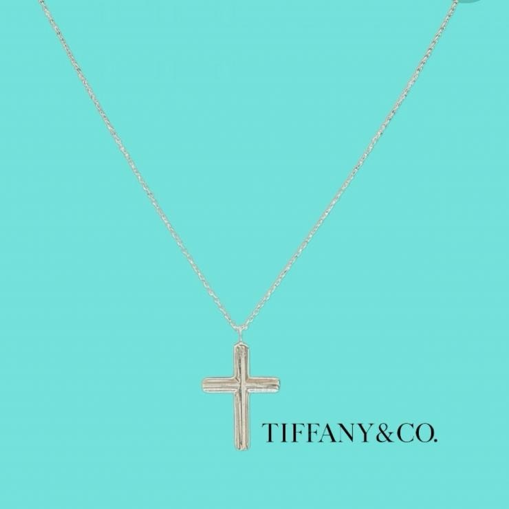 Tiffany&Co. ティファニー コンケーブ クロス ネックレス SV925 シルバー アクセサリー ★美品★★箱付★