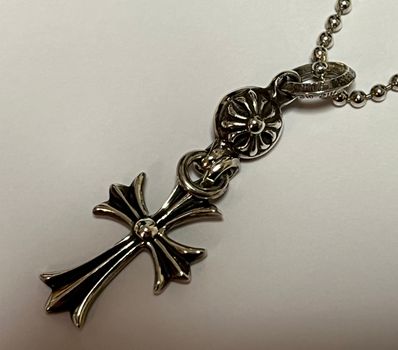 Chrome Hearts 1 Ball Tiny CH Cross Charm "Silver"