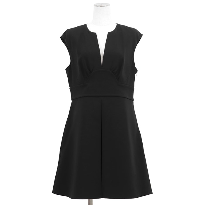 SALE【未使用】Miu Miu ミュウ ミュウ ノースリーブドレス サイズ 42 レディース ノースリーブワンピース タグ付属 ブラック 黒 イタリア製