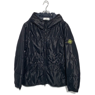 Stone Island Hooded Padded Blouson 4100087 Run-Proof Nylon Mesh-TC "Black"