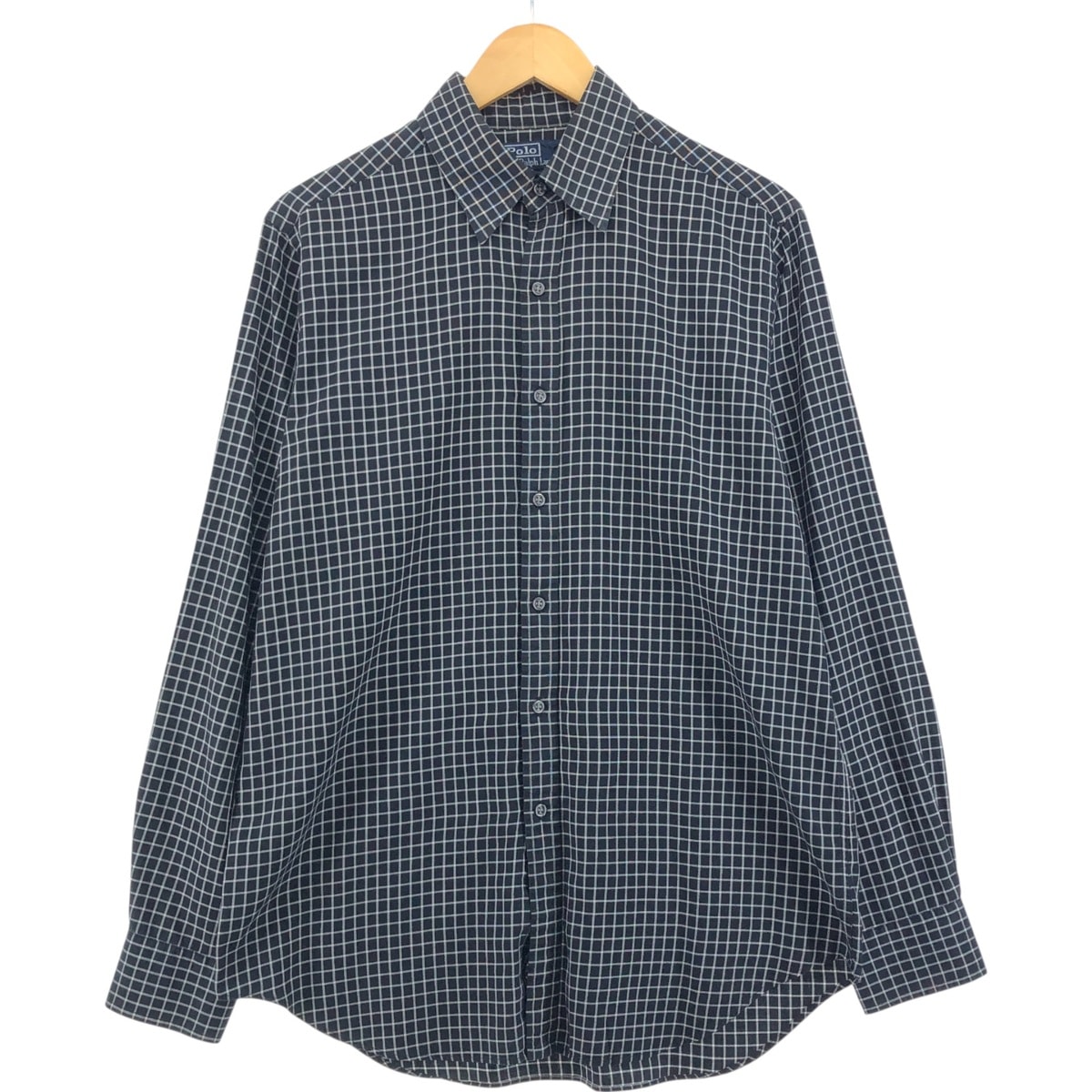 古着 ラルフローレン Ralph Lauren POLO by Ralph Lauren New Lowell Fine Two-ply 100s 長袖 チェックシャツ メンズM相当/eaa473759