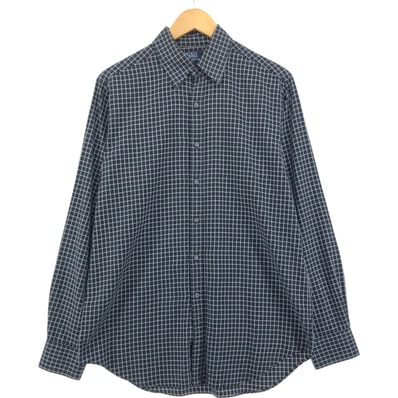 古着 ラルフローレン Ralph Lauren POLO by Ralph Lauren New Lowell Fine Two-ply 100s 長袖 チェックシャツ メンズM相当/eaa473759