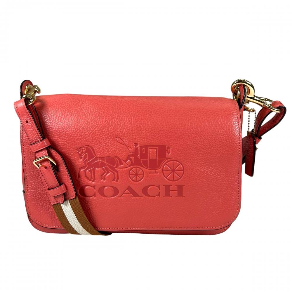 COACH コーチ ショルダーバッグ ジェス メッセンジャー 斜め掛け 72703 レザー    ピンク ゴールド金具 レディース【中古品】