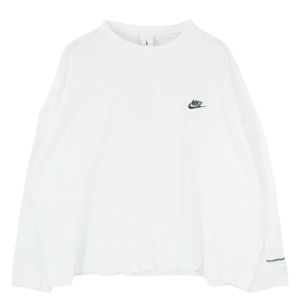 NIKE ナイキ DR0098-100 × PEACEMINUSONE PMO ピースマイナスワン ピーエムオー LS Tee フラワープリント ロングスリーブ Tシャツ 長袖 カットソー ホワイト系 L【中古】