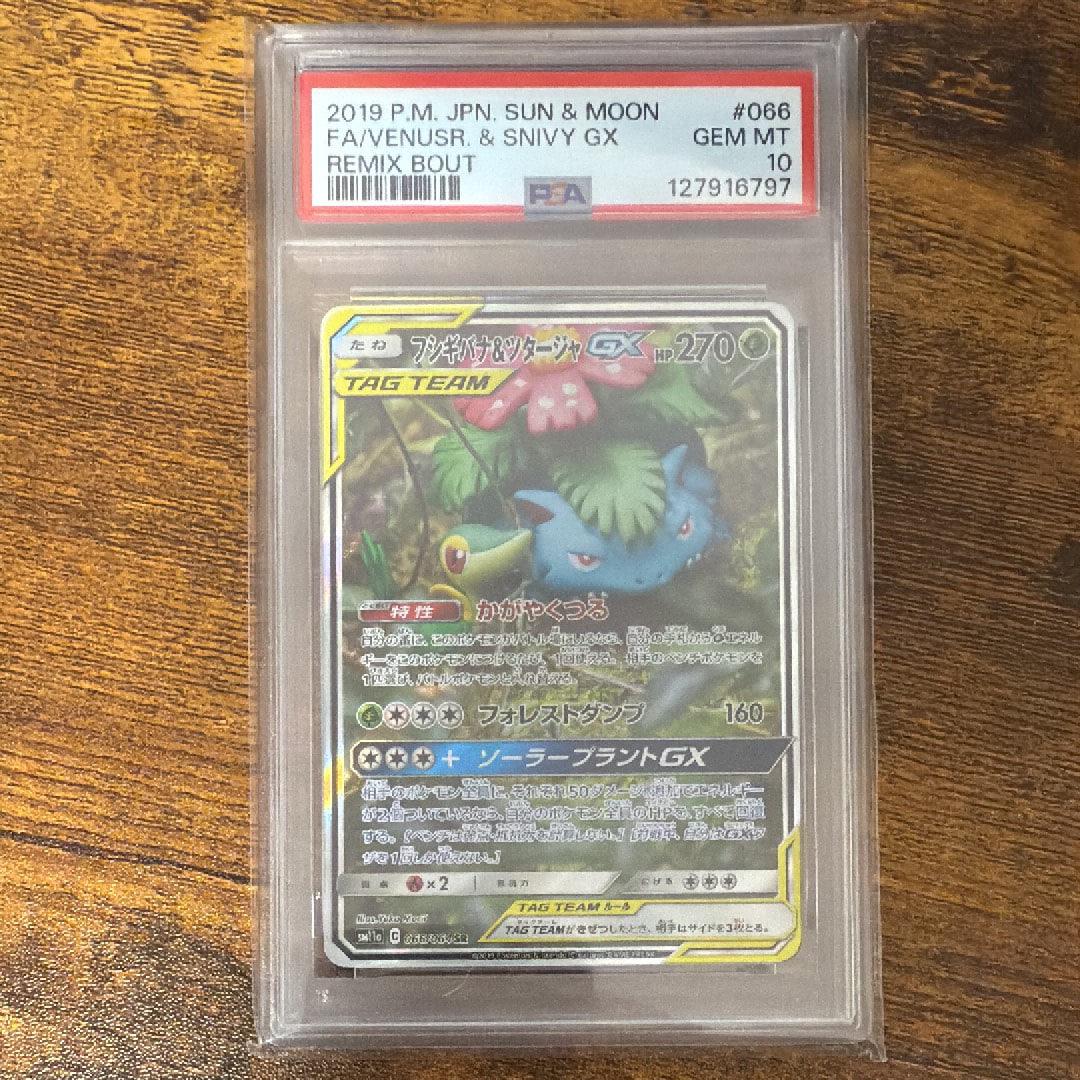 フシギバナ&ツタージャGX SR: SA[SM11a 066/064](強化拡張パック「リミックスバウト」)