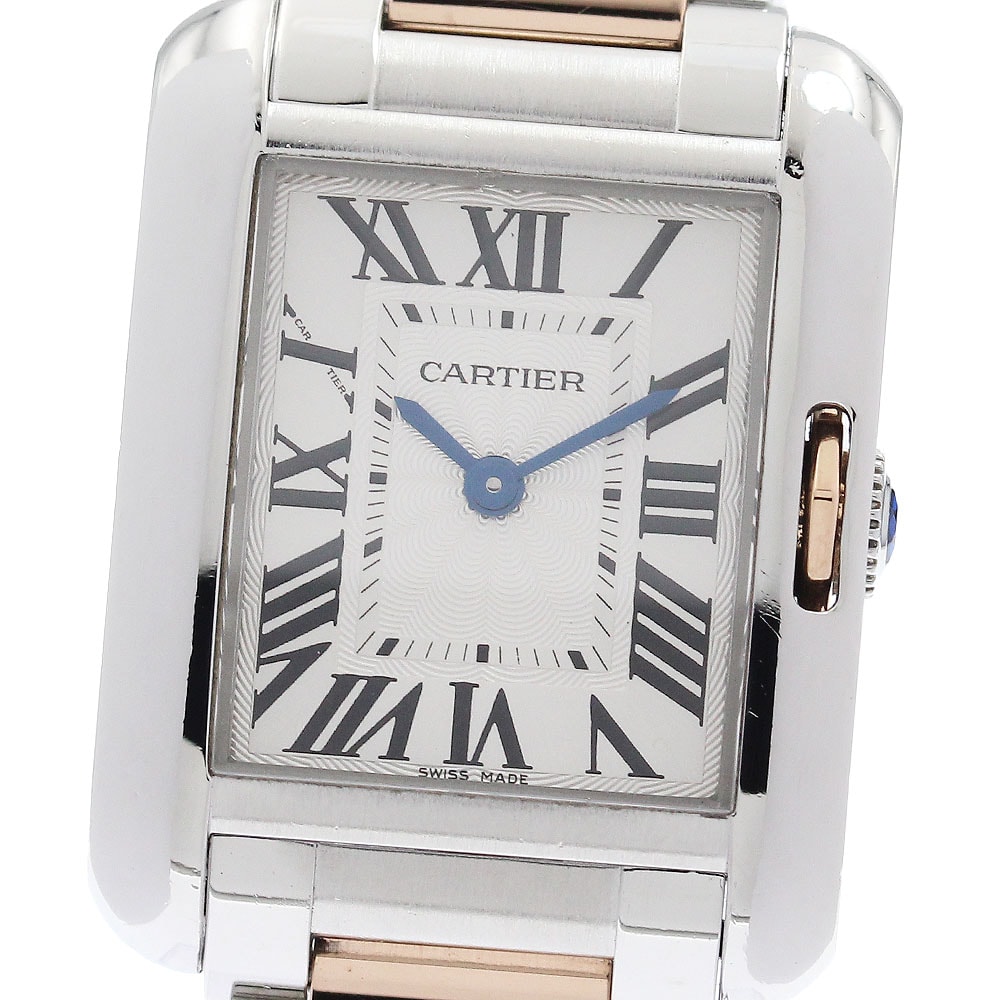 カルティエ タンクアングレーズSM W5310036 レディース 【中古】