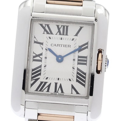カルティエ タンクアングレーズSM W5310036 レディース 【中古】