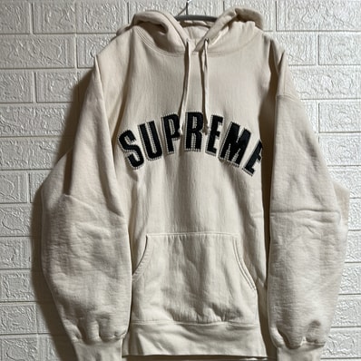 Supreme Pearl Logo Hooded Sweatshirt "Natural"