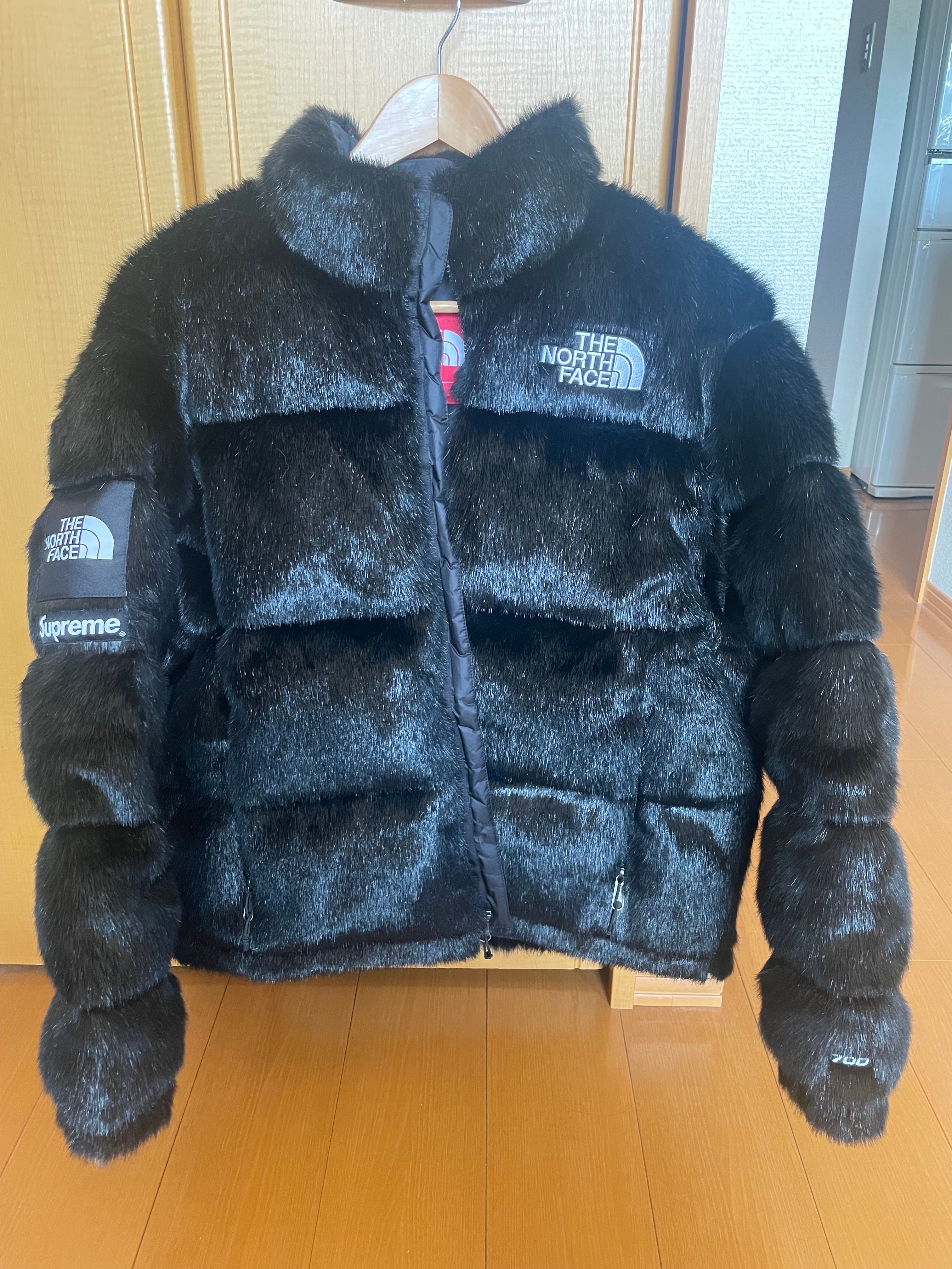 Supreme x The North Face Faux Fur Nuptse Jacket "Black"