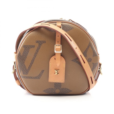 ルイ・ヴィトン LOUIS VUITTON ボワット シャポー スープル ショルダーバッグ バッグ PVCコーティングキャンバス レザー モノグラム・ジャイアントリバース レディース ブラウン系 M44604 【中古】