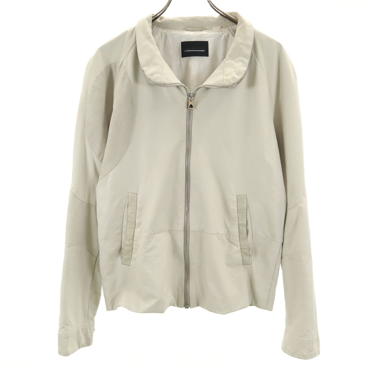 DIESEL BLACK GOLD ディーゼルブラックゴールド 牛革 レザージャケット 46 グレージュ