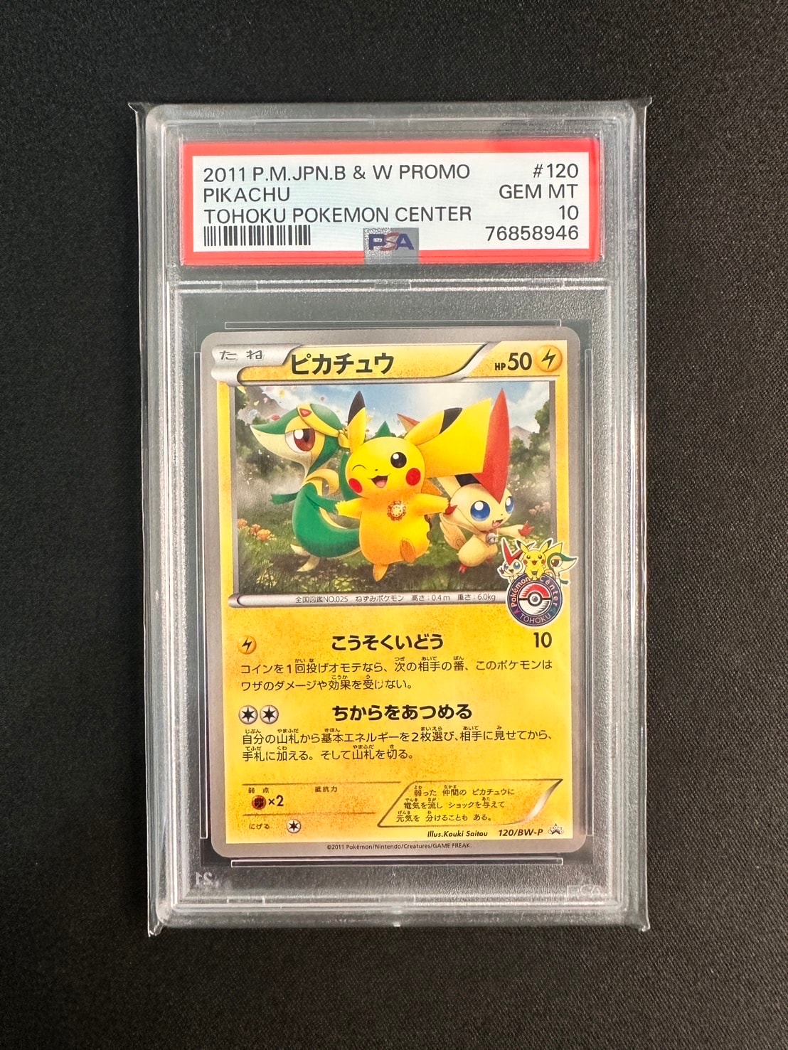 PSA10】ピカチュウ P [BW-P 120/BW-P](プロモーションカード「ポケモン