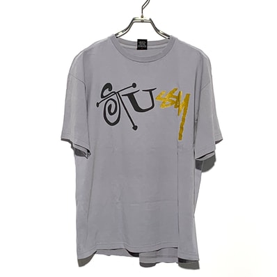 STUSSY DOCKING LOGO TEE Grey