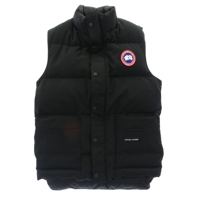 CANADA GOOSE カナダグース ベスト 4150MR FREESTYLE VEST フリースタイル ロゴワッペン ナイロン ダウンベスト ブラック系 XS【中古】