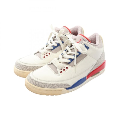 ナイキ NIKE AIR JORDAN 3 RETRO International Flight スニーカー 靴 レザー レザー メンズ ホワイト系 / マルチカラー 136064-140 【中古】