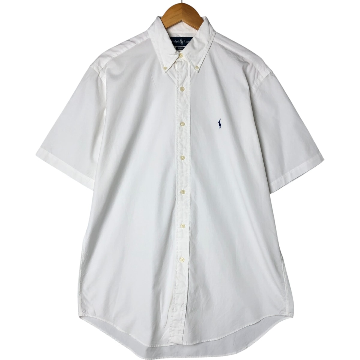 古着 ラルフローレン Ralph Lauren CLASSIC FIT 半袖 ボタンダウンシャツ メンズM相当/eaa557755