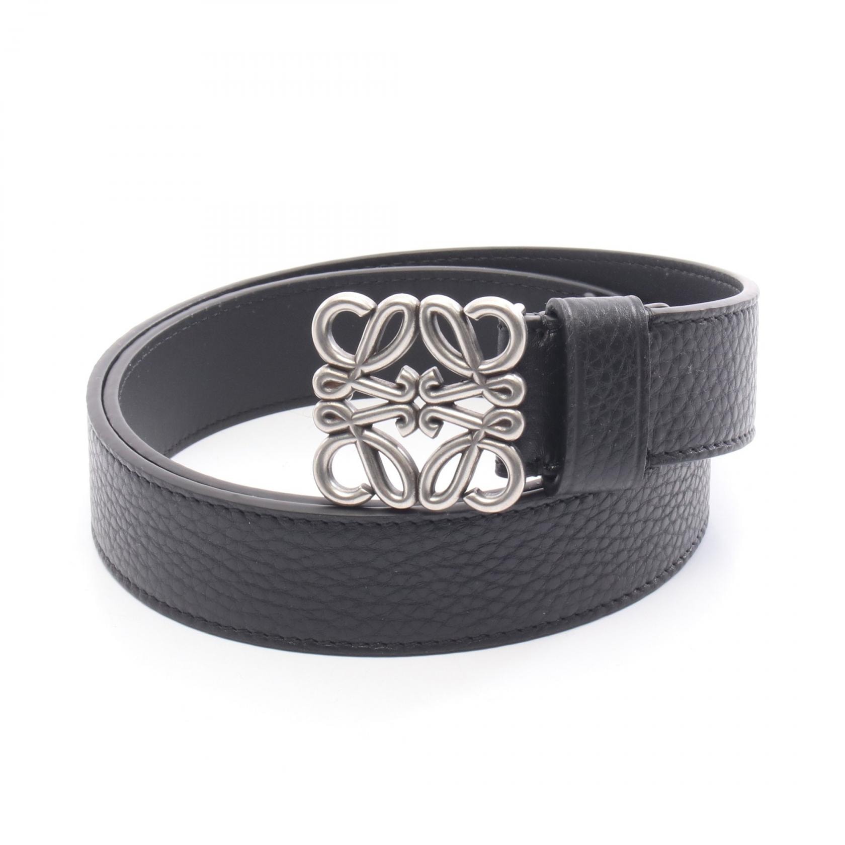 ロエベ LOEWE アナグラム チャンキー ベルト 衣料品 レザー メンズ ブラック系 E619237X15183990 【新品】