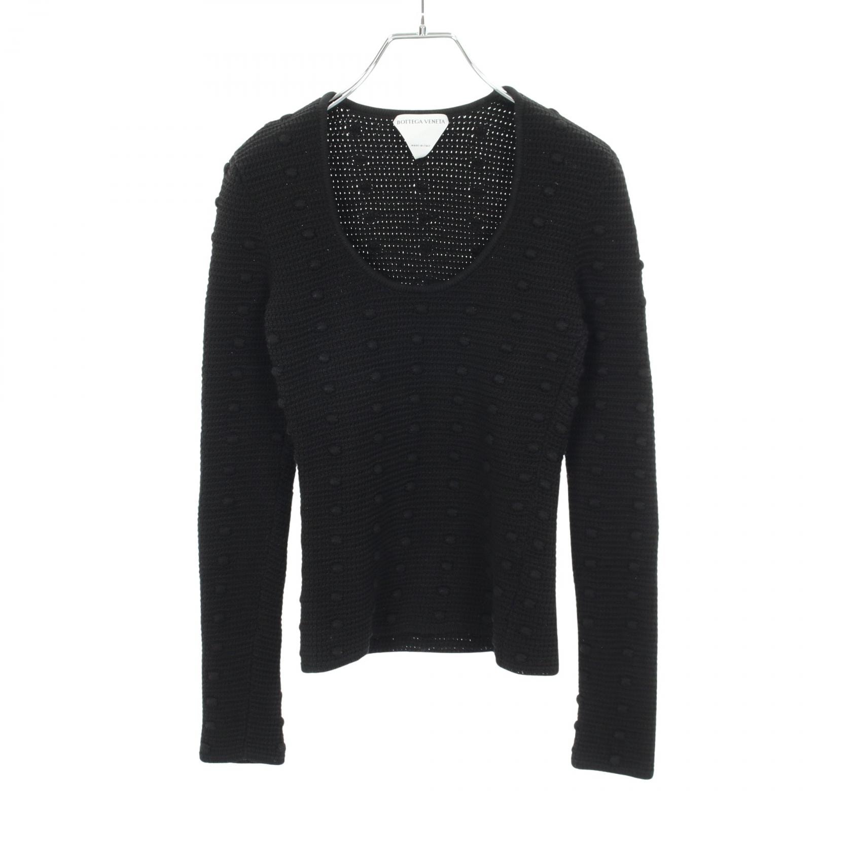ボッテガヴェネタ BOTTEGA VENETA ニット 衣料品 トップス コットン レディース ブラック系 647743 【中古】