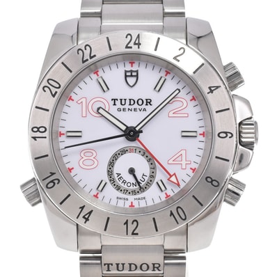 チューダー TUDOR Ref.20200 アエロノート GMT デイト ホワイト 自動巻き メンズ 美品 保証書付き 腕時計 I#150557