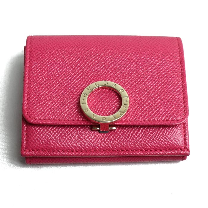 BVLGARI ブルガリ ブルガリ ブルガリ 三つ折り財布 ピンク 289063 レディース【中古】