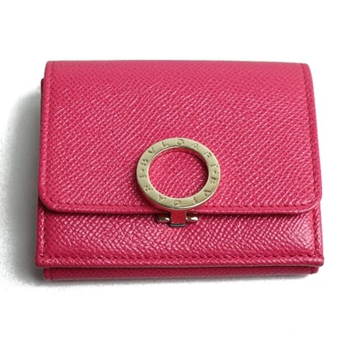 BVLGARI ブルガリ ブルガリ ブルガリ 三つ折り財布 ピンク 289063 レディース【中古】