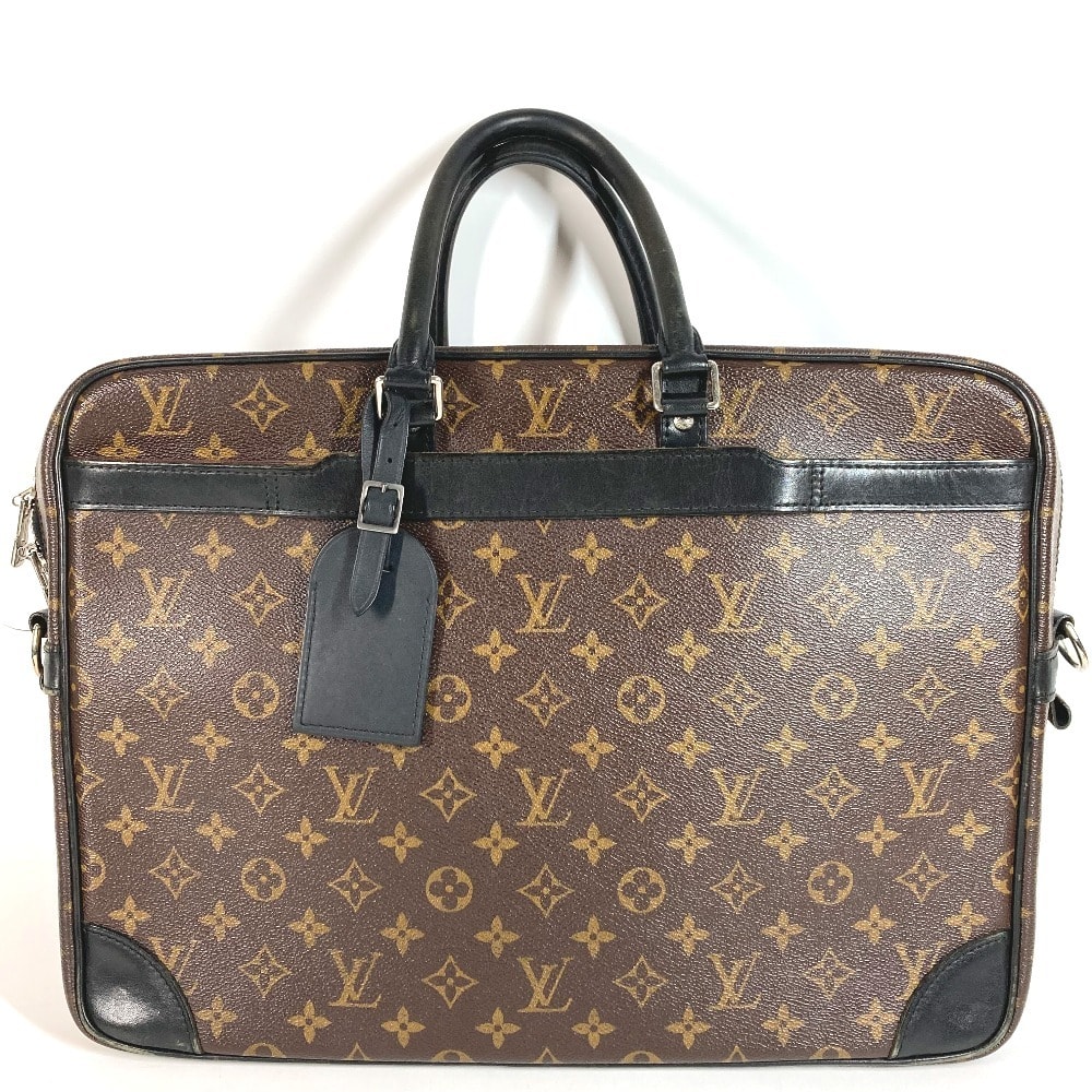 ルイヴィトン LOUIS VUITTON ポルトドキュマンヴォワヤージュGM M40224  モノグラムマカサー PDV ハンドバッグ 書類バッグ ブリーフケース ビジネスバッグ モノグラムマカサーキャンバス ブラウン