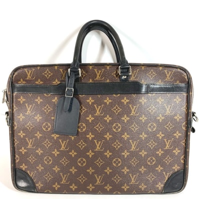 ルイヴィトン LOUIS VUITTON ポルトドキュマンヴォワヤージュGM M40224 モノグラムマカサー PDV ハンドバッグ 書類バッグ ブリーフケース ビジネスバッグ モノグラムマカサーキャンバス ブラウン