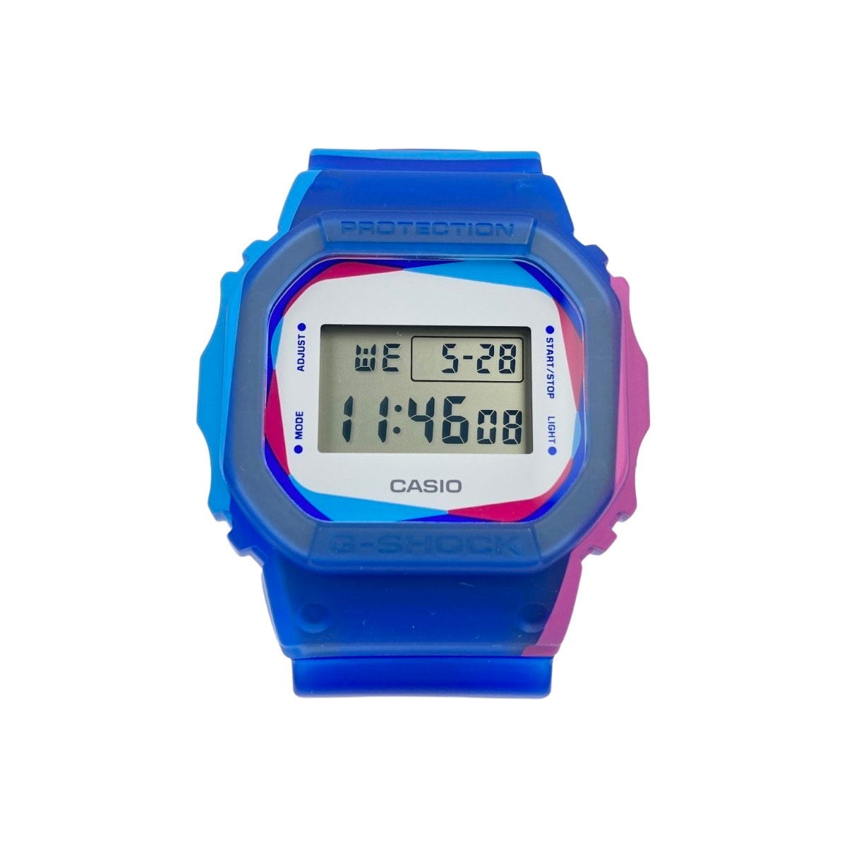 ▽▽カシオ G-SHOCK DWE-5600PR スケルトン 替えバンド 箱 取説付