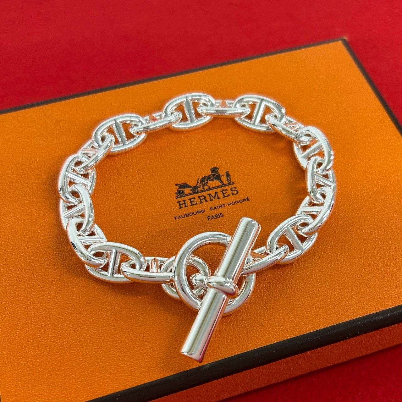 HERMES エルメス シェーヌダンクル MM 17コマ ブレスレット シルバー925 ブレスレット シルバー
 33100