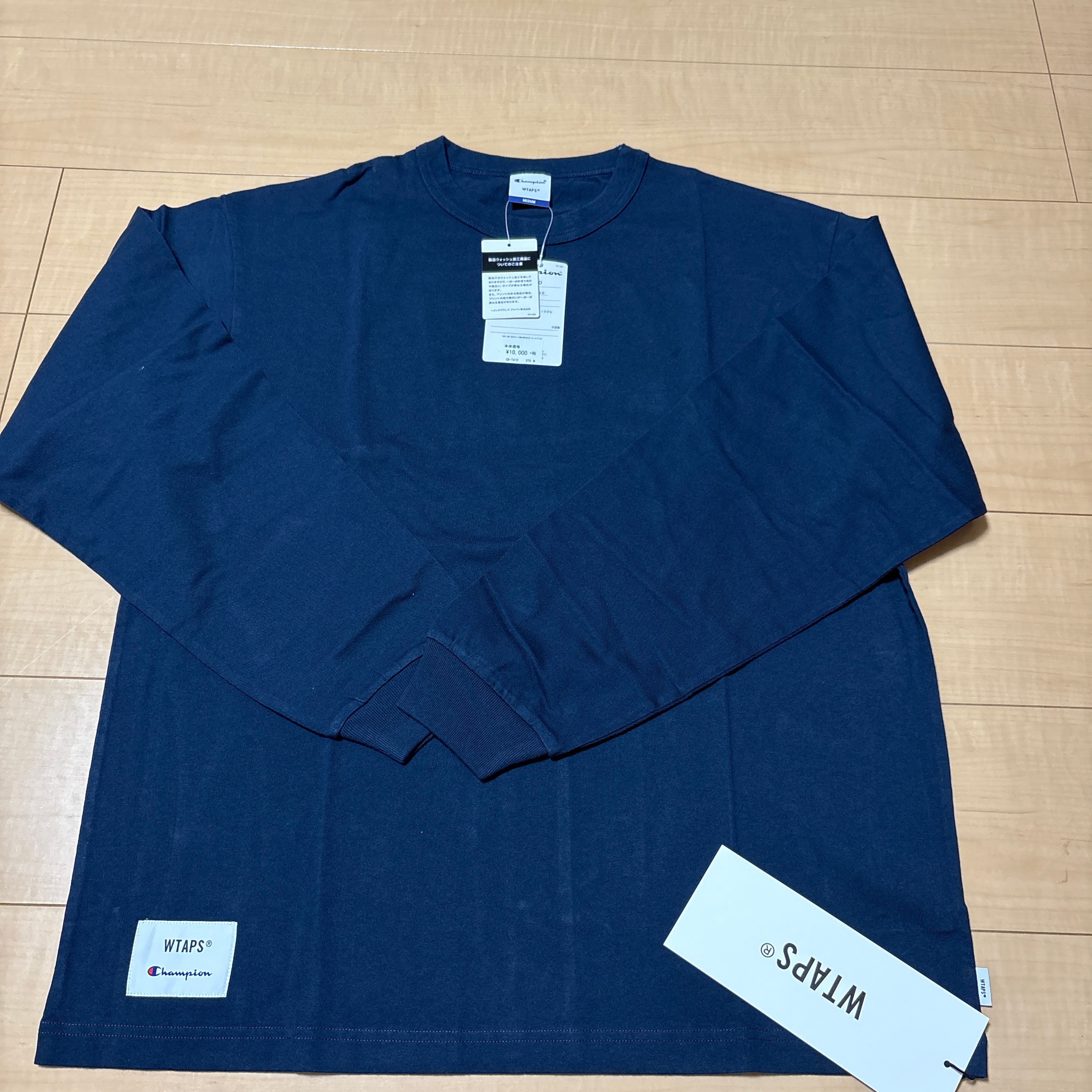 WTAPS Champion コラボ ロングスリーブTシャツ Mサイズ ネイビー 新品未使用