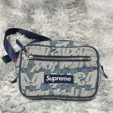 Supreme Fat Tip Jacquard Denim Waist Bag Supreme Fat Tip Jacquard Denim Waist Bag
