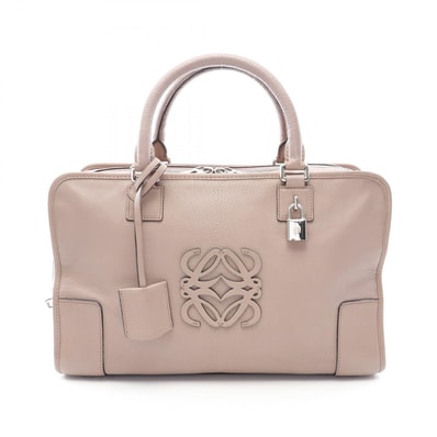 ロエベ LOEWE アマソナ36 ハンドバッグ バッグ レザー レディース ベージュ系 【中古】