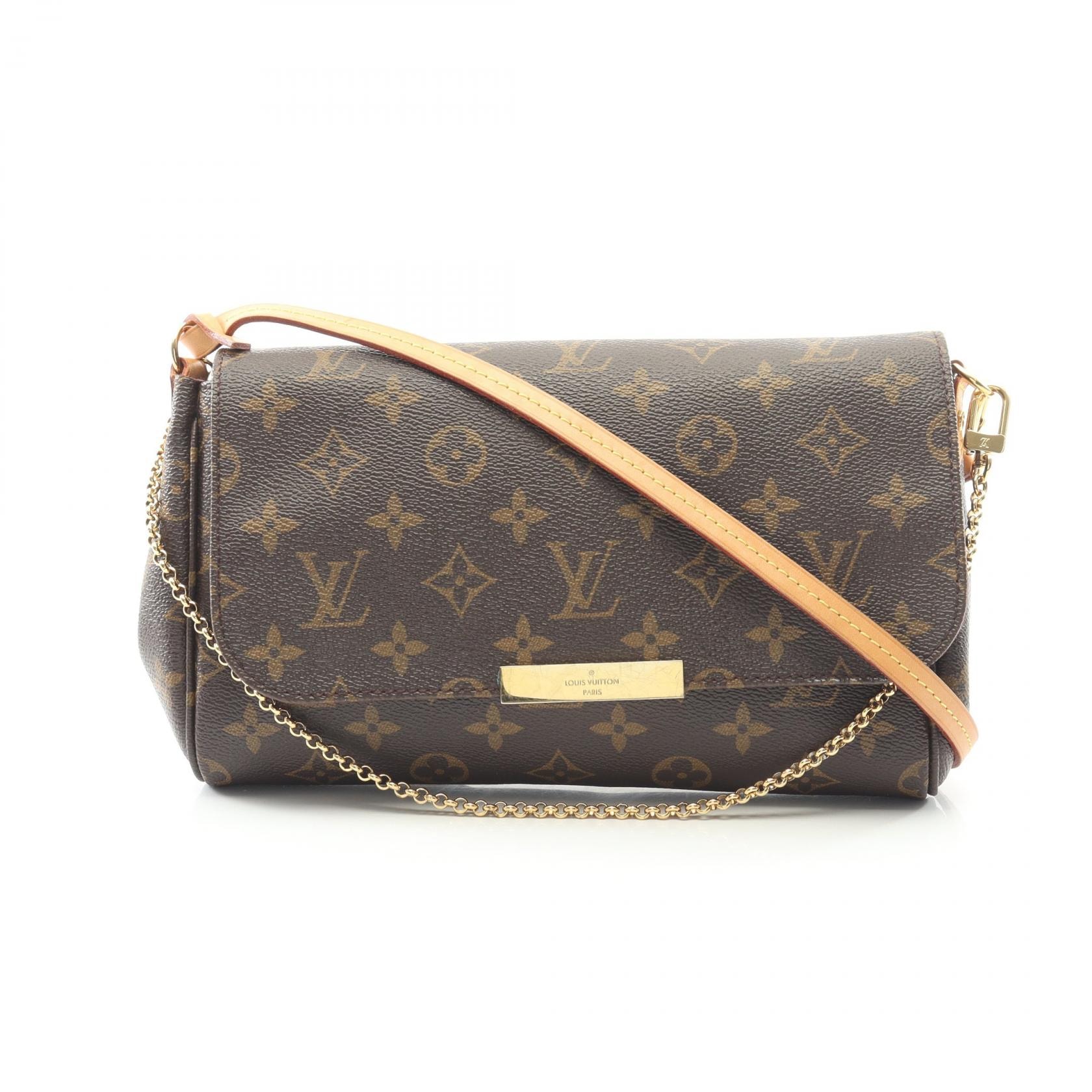 ルイ・ヴィトン LOUIS VUITTON フェイボリットMM ハンドバッグ バッグ PVCコーティングキャンバス レザー モノグラム レディース ブラウン系 M40718 【中古】
