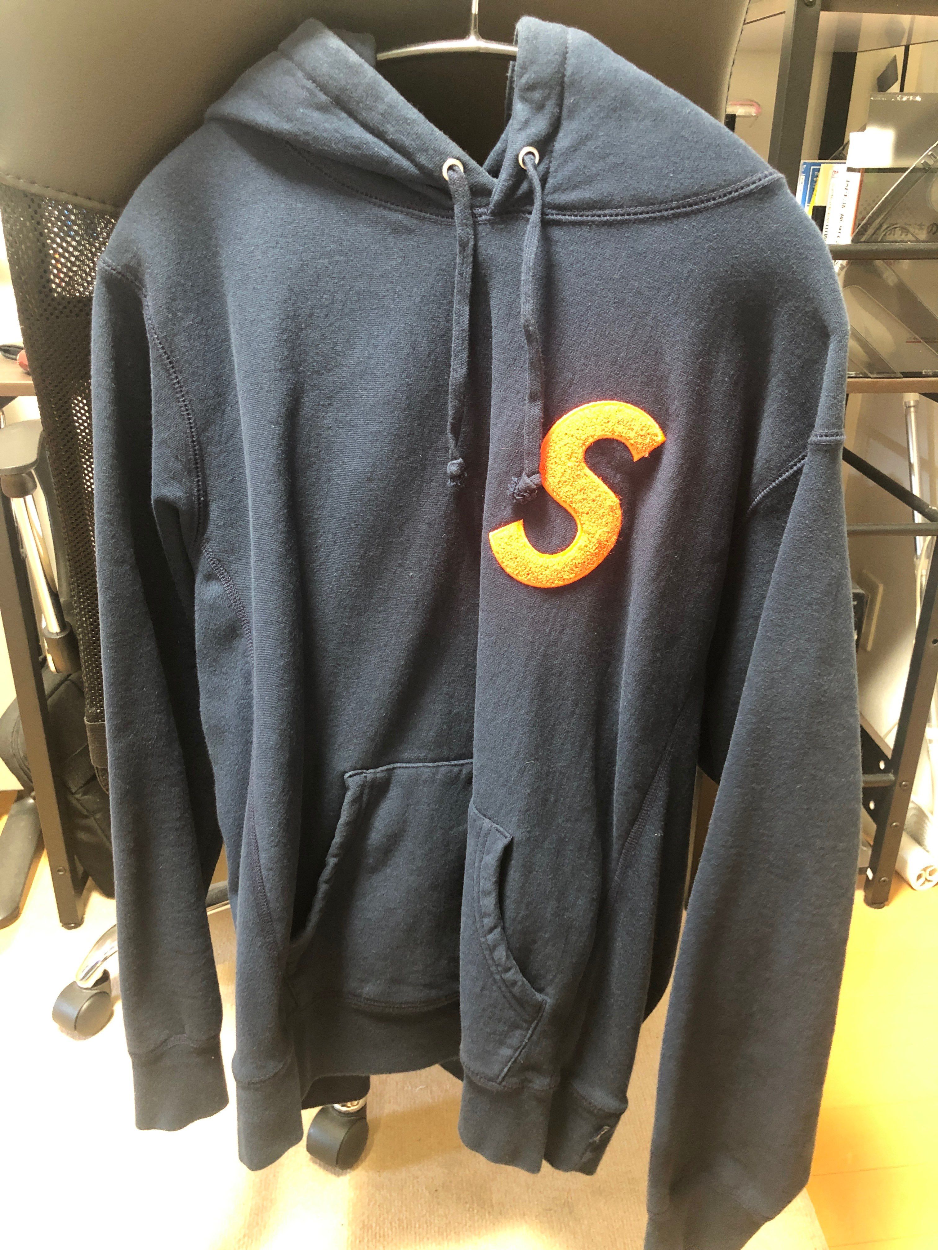 Supreme S Logo Hooded Sweatshirt "Navy" (19FW)