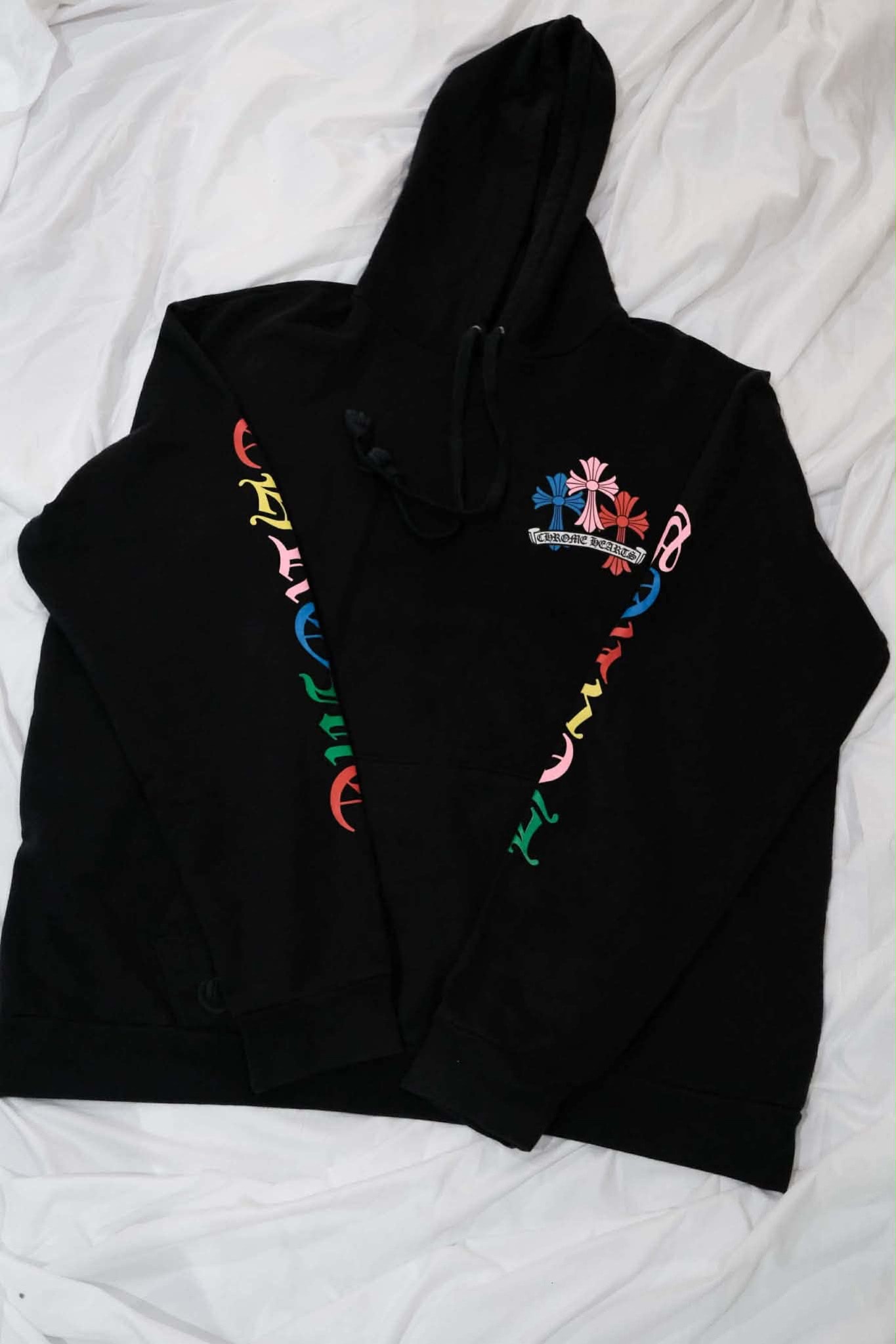 Chrome Hearts Cemetery Cross Pullover Hoodie "Black/Multicolor"